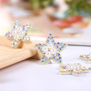 Patchs perlés thermocollants en forme d'étoile AB, en acrylique, non thermocollants, avec <span class=keywords><strong>strass</strong></span>, appliques perlées, 12 facettes, 1,5 cm, pour vêtements, bricolage, <span class=keywords><strong>cheveux</strong></span> - Product Image 5