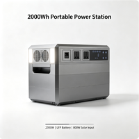 Station d'alimentation portable 2304Wh 2300W LiFePO4 à onde sinusoïdale pure avec contrôleur MPPT pour la charge de téléphones, ordinateurs portables et tablettes, utilisation solaire en extérieur