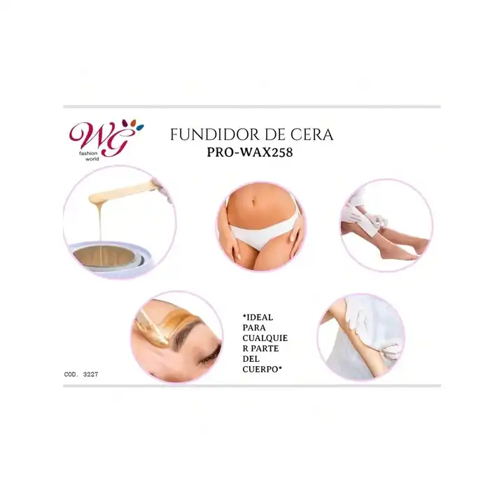Pro-Wax258 Plastic Wax Melter with 2 Sachets of 100g Wax for Hair Removal on Hands and Body Heating Function Included