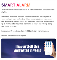 Oreiller de musique intelligente avec aide au sommeil Utilisation domestique Simulation de lever de soleil à bruit blanc Oreiller de lever de soleil intelligent