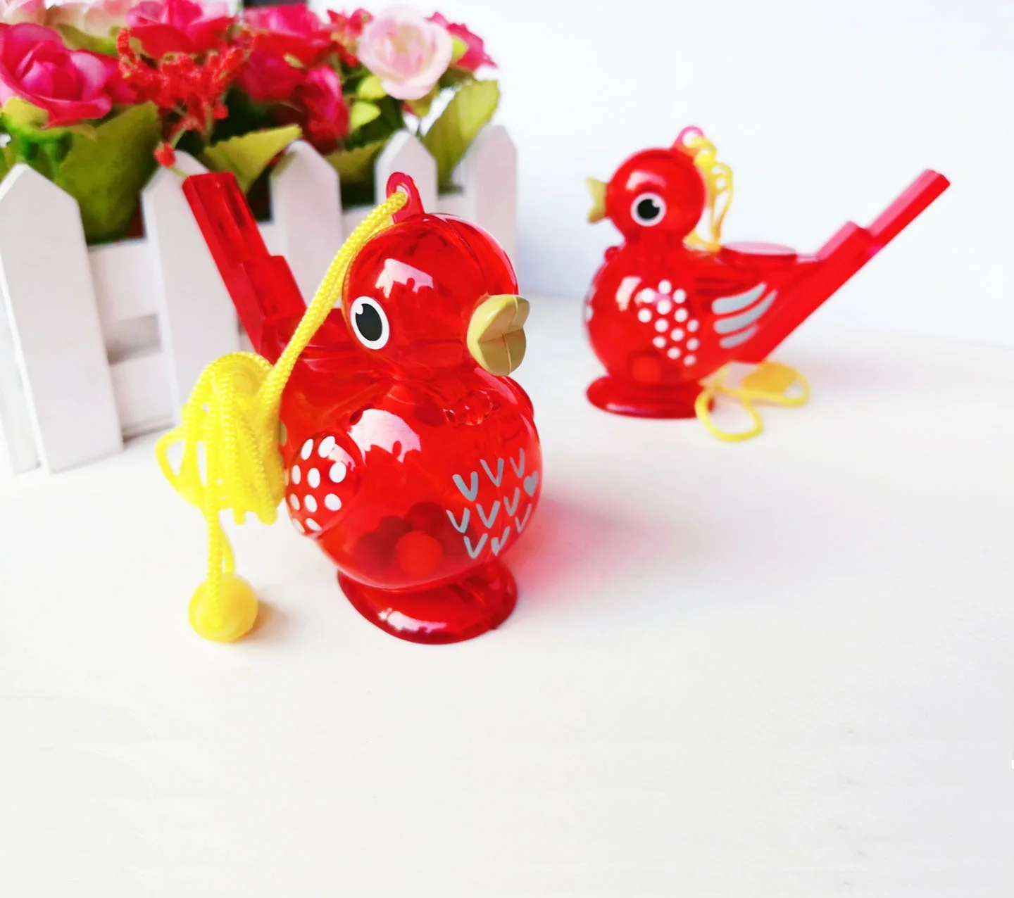 Высококачественный и прозрачный пластиковый звуковой свисток в виде животного, детские подарки, музыкальный водяной свисток в виде птицы