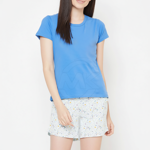Wholesale High Quality Women's Knee Casual Shorts Set Solid Color Customized Colors Logo Breathable Eco-Friendly Summer <b>Wear</b> - Product Image 1