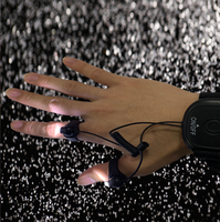 Gants de travail à LED rechargeables sans doigts, éclairage mains libres pour réparation et camping en plein air