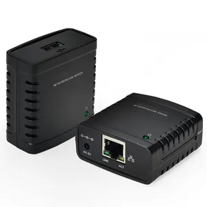 10/100Mbps Ethernet to USB 2.0 Network LPR Print Server