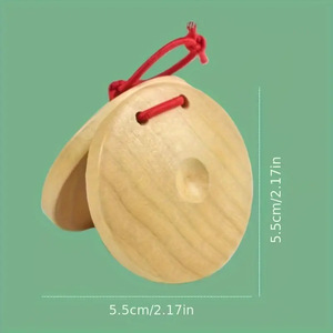 Castagnettes en bois Orff en gros, instrument de musique, castagnettes à doigts, castagnettes de percussion, instrument de musique - Product Image 4