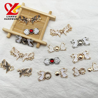 Bouton Cloisonné Nuage de Couleurs pour Col de Robe Cheongsam, Accessoire de Vêtement Fait Main, Garniture Décorative HANfu, Boucle Métallique