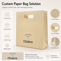 Tas Kertas Putih Custom, Finishing Halus, Pegangan Die-Cut & Alas Lipat untuk Branding Premium