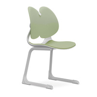 Chaise de bureau minimaliste moderne avec dossier papillon empilable, support lombaire et structure en plastique pour usage scolaire/formationnel