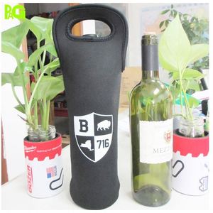 Neoprene 750ml Wine Red Cooler Bag <b>Bottle</b> Sleeves and Champagne Holder Tote Bag - Product Image 1