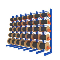 Supports de bobine de câble sans boulon en métal épaissi réglable Support de stockage de fil en porte-à-faux d'utilisation d'entrepôt spécial