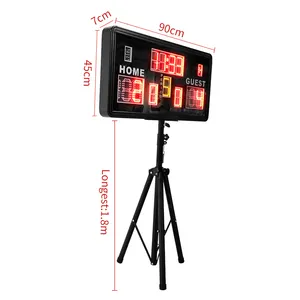 900mm*450mm*70mm Aluminum Alloy Section, Score and Foul Function High-Power Remote Control Basketball Competition Scoreboard