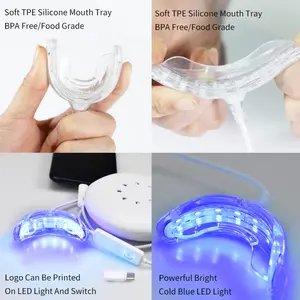 2024 phổ biến ODM/OEM tư nhân loge Gel di động răng làm trắng Gel bút Kit nhà Set với LED ánh sáng