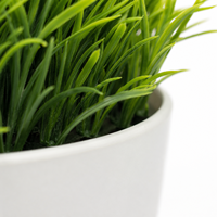 Bonsaï en herbe artificielle Vcare, écologique et durable, 14 cm, semi-sphérique, plante artificielle en pot pour la décoration de la maison et du bureau, vente en gros