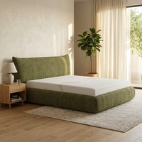 Ensemble matelas et sommier rembourrés VERNSSY, tissu doux modulaire, mousse haute densité, emballage sous vide gain de place, garantie 5 ans