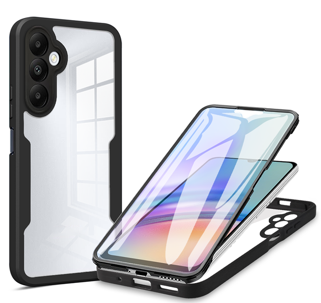 For Samsung Galaxy A05S 4G A05 A15 Back Coque Soft Flexible TPU Shockproof 360 Full Cover 2 in 1 Screen Protective Phone Case