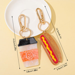Sáng tạo xe Keychain dễ thương Acetate Túi Mặt dây chuyền phong cách bãi biển Ba lô Keychain thanh nhã lễ kỷ niệm túi quyến rũ - Product Image 3