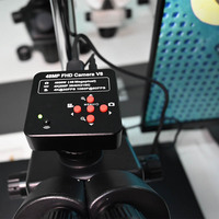 QZHZLA - Juego de Microscopio Digital Monocular y Trinocular USB de 60MP, 4K, 1080P, con Cámara para Reparación de PCB, Herramientas de Soldadura para Teléfonos Móviles