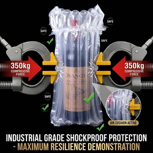 Protecteur de bouteille de vin gonflable, sac à air pour une seule bouteille, sac à colonne d'air <span class=keywords><strong>Bubl</strong></span> Pod - Product Image 3