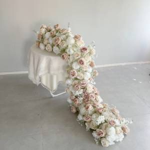 ดอกไม้ประดิษฐ์สำหรับวิ่งประดับงานแต่งงานงานแต่งงานทางเดินทำจากผ้าไหมลายดอกกุหลาบดอกไม้ - Product Image 5