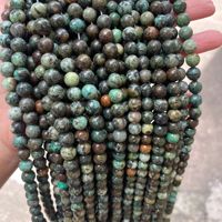 Perles de pierre en vrac de turquoise africaine naturelle en gros pour les bijoux de turquoise