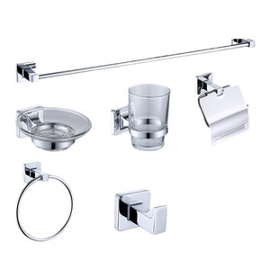 Accesorios de Baño de Lujo <span class=keywords><strong>Personalizados</strong></span>, Juego de Accesorios de Aleación de Zinc para Montar en la Pared, Juego de Seis Piezas, Toallero de Baño - Product Image 2