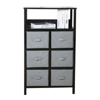 Armoire à tiroirs de rangement pour meubles de salon avec commode à tiroirs en tissu