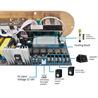 Papan Penguat Audio D900 TPA3116 Kanal 2.1 BT 5.0 USB Penyesuaian Reverb 50W+50W+100W Papan Penguat Daya untuk Karaoke