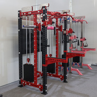 Système d'entraînement 3-en-1 ultime : Cable Crossover, Power Rack et Banc de Musculation Réglable pour Salle de Sport Commerciale