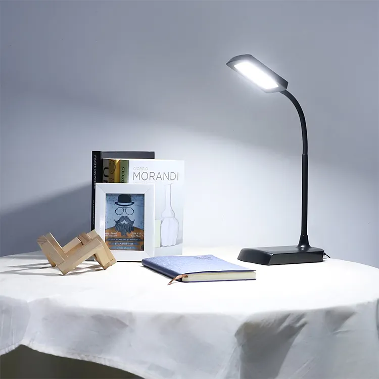 Portable Smart 2200mAh Stepless Dimming Cordless Rechargeable LED Desk Table Light Lamp With Battery