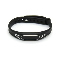 Bracelet en silicone étanche 13.56MHz réglable RFID NFC impression couleur pour hôtel carte de visite paiement 1k