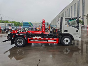 10-wheel Howo arm dump truck, semi-automatic hook arm garbage compactor, new hook-type <b>crane</b>, garbage truck with hook arm - Product Image 3
