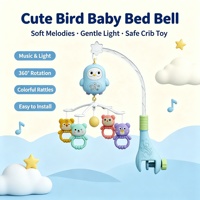 BAO HAN Jouet musical pour bébés de 0 à 24 mois et enfants de 2 à 4 ans, mobile suspendu en plastique pour berceau avec télécommande rotative