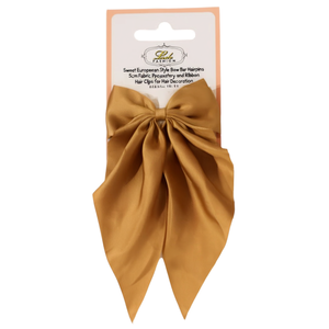 Barrette à cheveux Lade Sweet Bow 5 cm en tissu polyester, ruban, décoration pour cheveux pour femmes, usage quotidien - Product Image 1