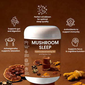 OEM Wind Down Naturally : Poudre de Champignons Bio pour le Sommeil et la Relaxation, avec Reishi et Queue de Dinde - Product Image 4