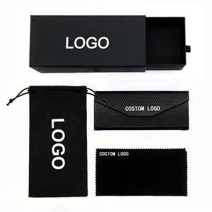 Custom Logo Rectangle Earthangels <b>Glasses</b> <b>Case</b> Sunglasses Pouch Packaging Eyeglasses Box Set Folding <b>Case</b> Luxury Fashion Bag - Product Image 1
