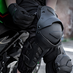 Protège-tibias et genoux de motocross tout-terrain, armure de jambe articulée à 3 segments à coque rigide, équipement de protection pour la course de motocross - Product Image 1