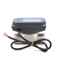 Compteur résidentiel à faible coût en acier inoxydable 1/2 ''BSP débitmètre LCD fileté 10-150L/GAL/M3/QTS unité d'affichage capteur SS