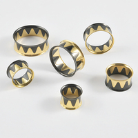 Vente en gros de tunnels d'oreille en acier inoxydable Contraste Mountain-Theme Expander Stretcher Gauges Boucles d'oreilles Bijoux de corps pour femmes hommes