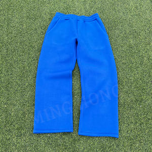 Pantalones de chándal holgados con cintura elástica de color sólido de peso pesado para hombre personalizados - Product Image 1