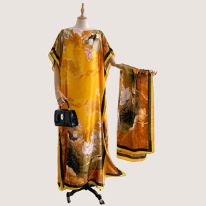 Robe de créateur africaine luxueuse pour femmes, printemps-été, grande taille, polyester, robe en soie tendance - Product Image 5