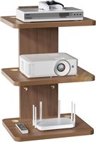 Étagère murale flottante moderne en bois brun réglable pour téléviseur, rangement pour projecteur, lecteur DVD, console de jeu, câbles, salle de bain et cuisine