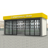 Conteneur à porte modulaire en verre avec Logo personnalisé, précommande, conteneur de magasin de pratiques