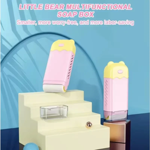 Nuevo Soporte para Esponja de Fregado Manos Libres, Jabonera Multifuncional con Caja de Burbujas, Rodillo Esponjoso con Drenaje Automático para Baño - Product Image 6