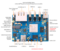 Carte de développement industrielle Orange Pi 5 PLUS, fournie par l'usine, avec processeur RK3588 Rockchip et système d'exploitation Android, 4 Go, 8 Go, 16 Go, 32 Go DDR4