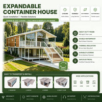 Maison conteneur extensible à double aile, moderne, modulaire, préfabriquée, ignifuge et étanche pour école, ferme, maison, bureau