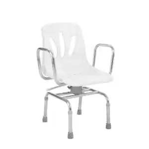 Yüksekliği ayarlanabilir paslanmaz çelik döner tıbbi duş sandalyesi yaşlılar için