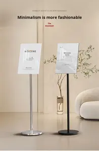 Expositor <span class=keywords><strong>de</strong></span> Letreros con Marco Invisible Premium BOZE, Elegante Exhibición <span class=keywords><strong>de</strong></span> Aluminio para Boutique <span class=keywords><strong>de</strong></span> Lujo y Tienda <span class=keywords><strong>de</strong></span> Muebles, Negro, Plateado, Champán - Product Image 6