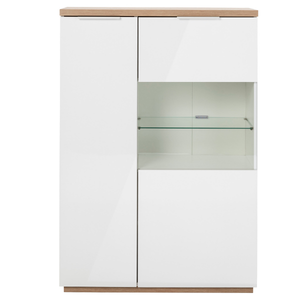 Ensemble de mobilier <span class=keywords><strong>buffet</strong></span> de salon moderne <span class=keywords><strong>buffet</strong></span> <span class=keywords><strong>design</strong></span> armoires couleur bois et blanches avec étagère et tiroirs - Product Image 6