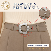 Boucle de ceinture pour femme en alliage de zinc, motif floral, à languette rotative, 32 mm, pour robes, jeans, manteaux, ceintures de taille, OEM