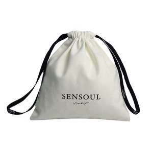 Bolsa con cordón de algodón personalizada de lona colorida personalizada al por mayor con logotipo - Product Image 1